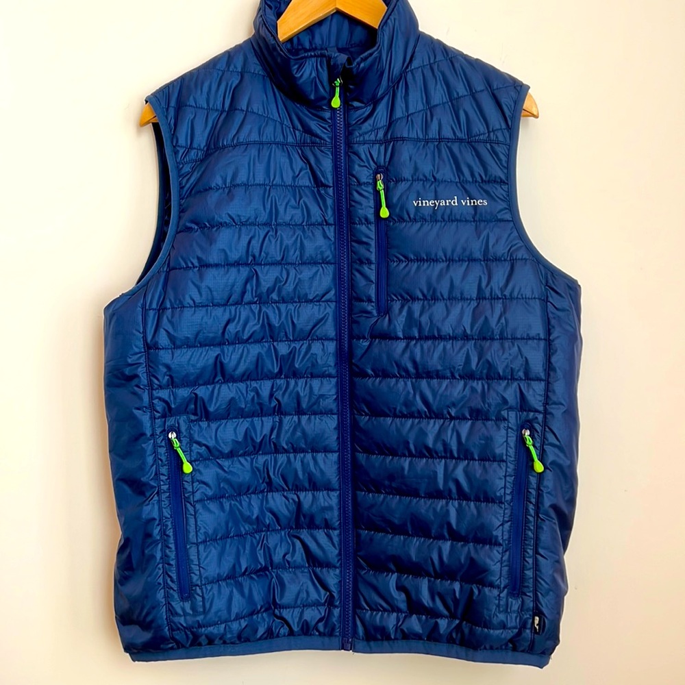 Vineyard Vines Size M Mens Royal Blue Mountain Weekend Vest